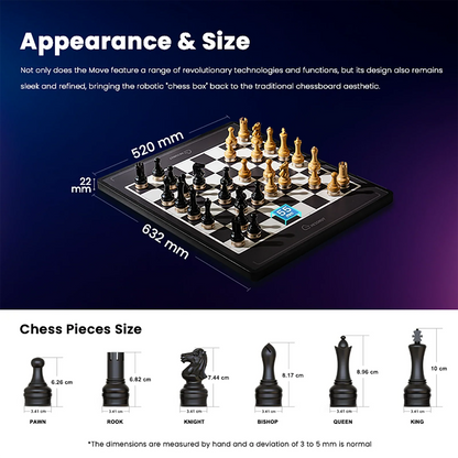 AI Robotic Chessboard with Wooden Pieces