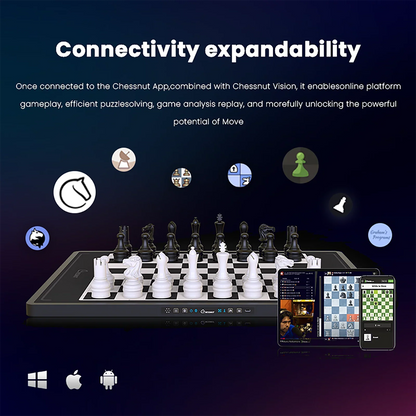 AI Robotic Chessboard with Wooden Pieces
