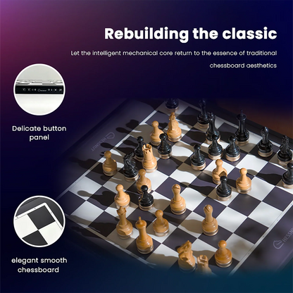 AI Robotic Chessboard with Wooden Pieces